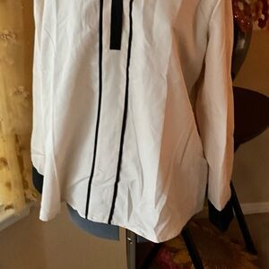 Women's Cream and Black Top